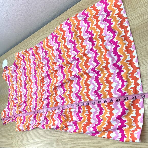 Jude Connally Abstract Dress Size L Pink Orange Athletic Tennis Golf Pockets - Picture 6 of 6